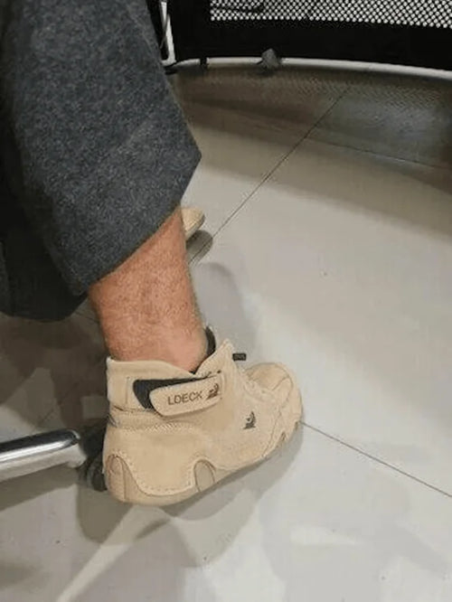 Chaussures Orthopédiques Respirantes en Cuir Vegan Semelle Plateforme Confort