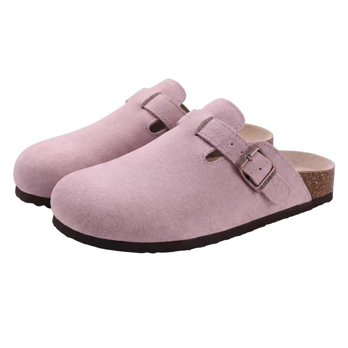 Mule Sabot en Daim Avec Semelle Anatomique en Liège